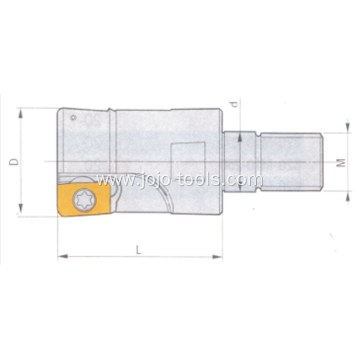 High-performance ultra-stable R390 thread locking end mill